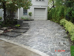 New front steps and driveway in flagstone