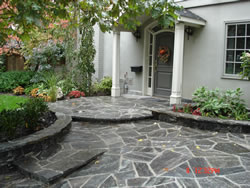 New front flagstone walkway and steps